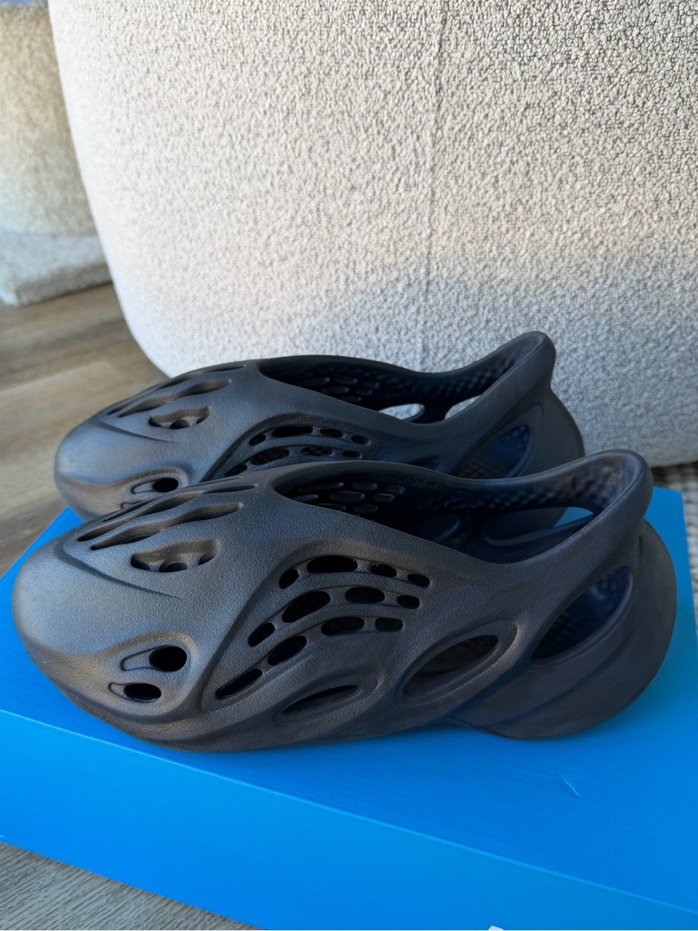 Black Yeezy/adidas collab slip on